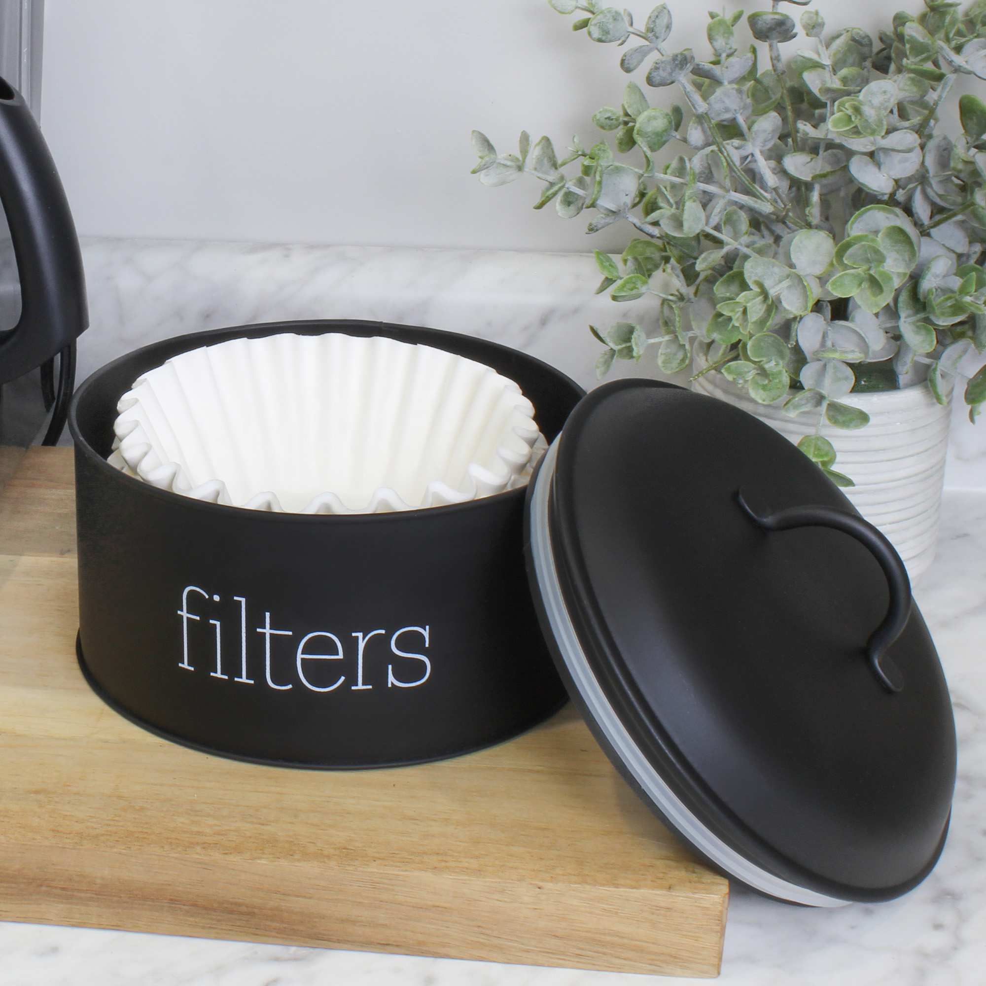 Enamel Basket Coffee Filter Holder, Rustic Farmhouse Storage Container - Picture 14 of 22